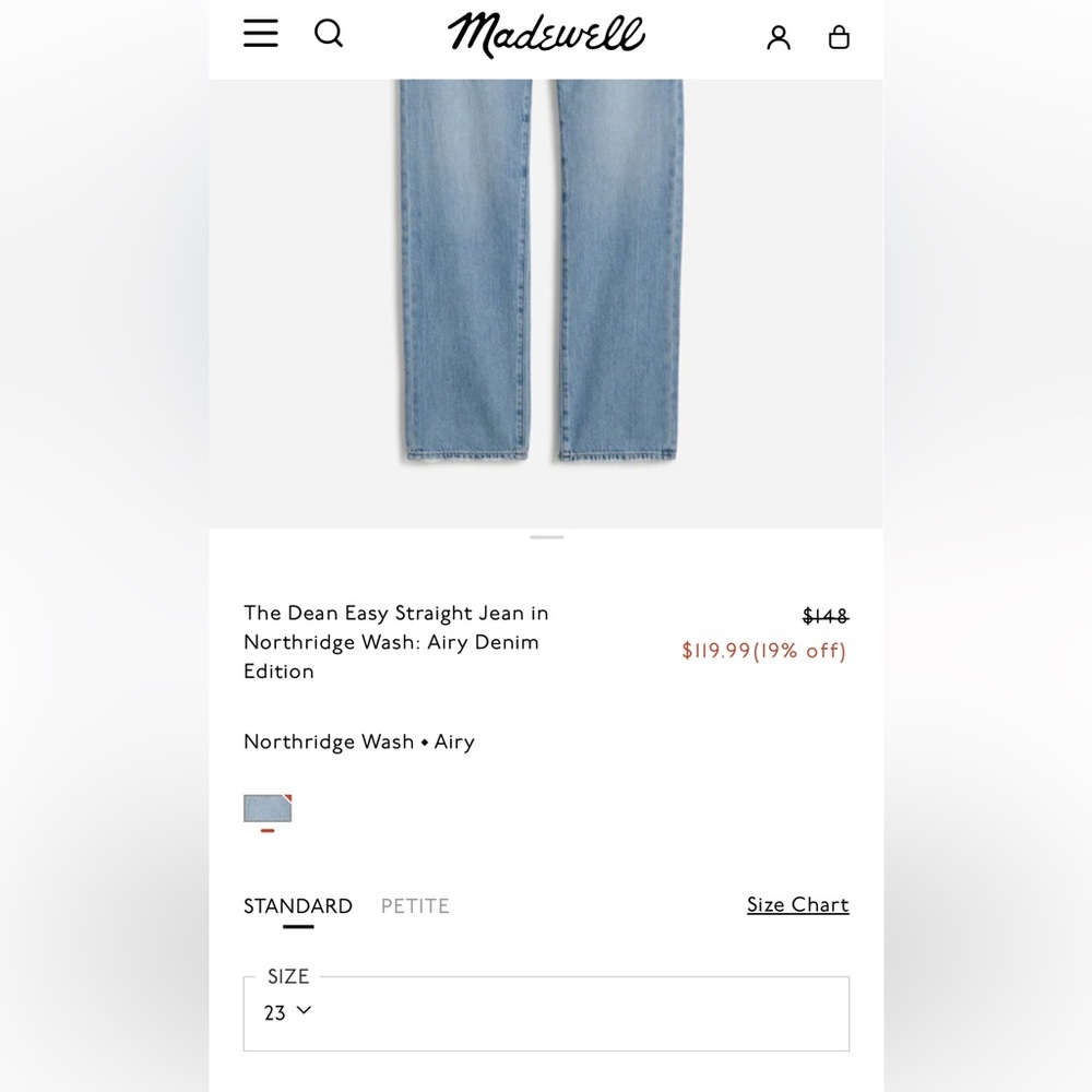 Madewell Dean Easy Straight Jeans - Picture 2 of 12
